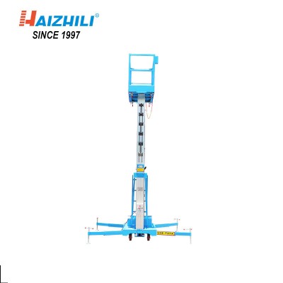 Aluminum Alloy Telescopic Man Lift, Single Vertical Mast type Aerial Work Lift Platform